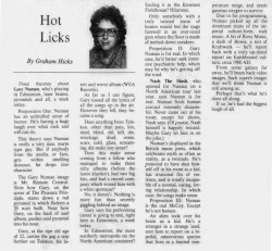 Gary Numan Edmonton Journal Newspaper 1980